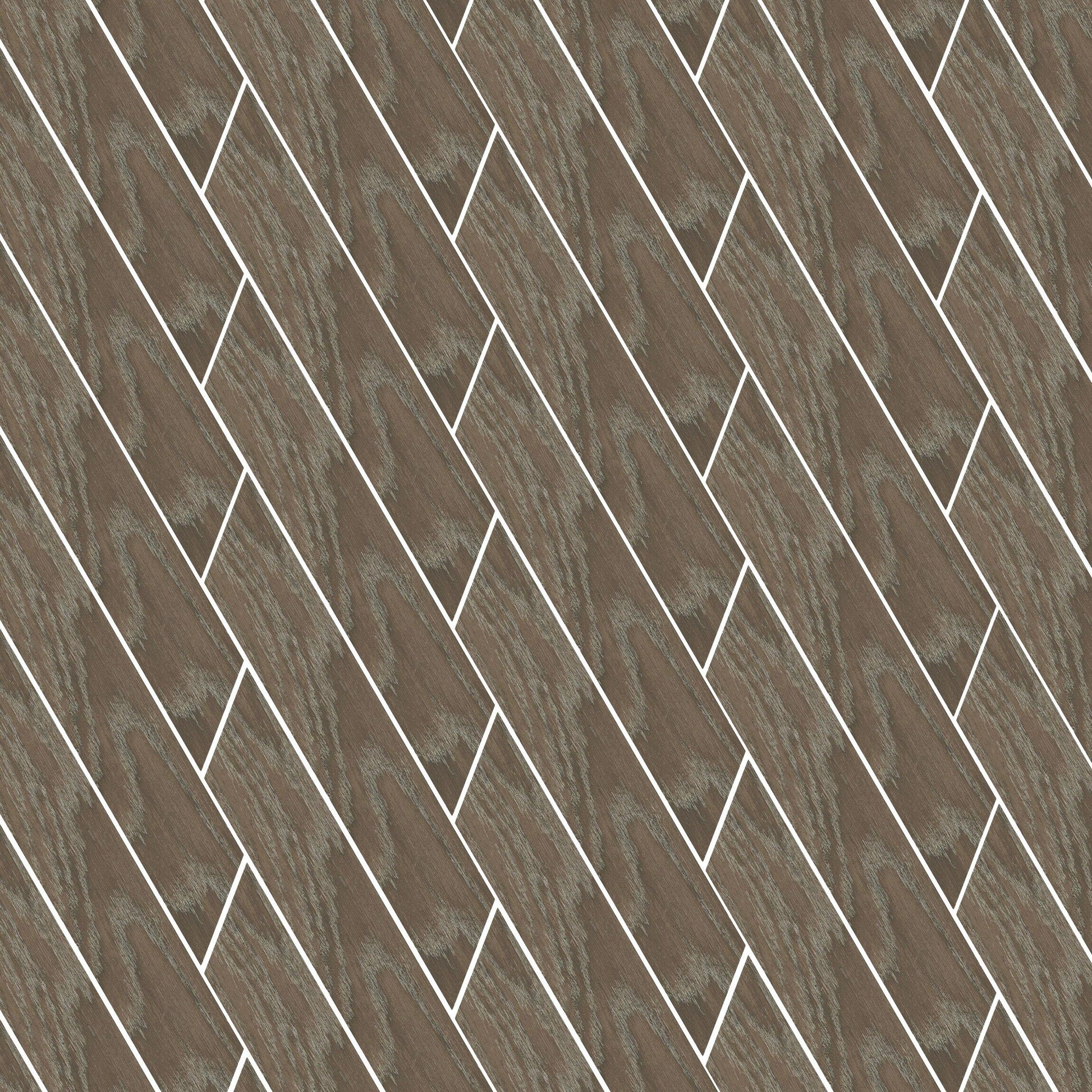 Ancona Chevron Chocolate Wood Effect Tile