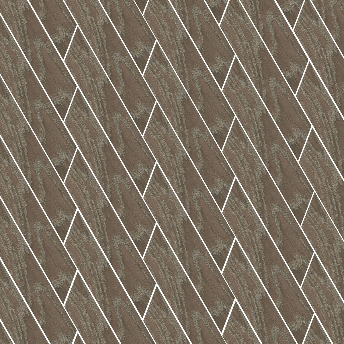 Sample - Ancona Chevron Chocolate Wood Effect Tile