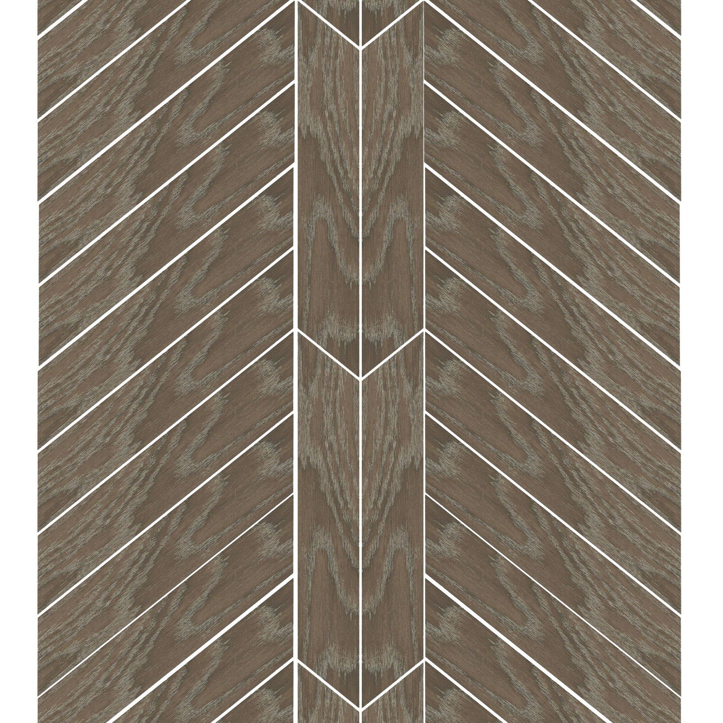 Ancona Chevron Chocolate Wood Effect Tile