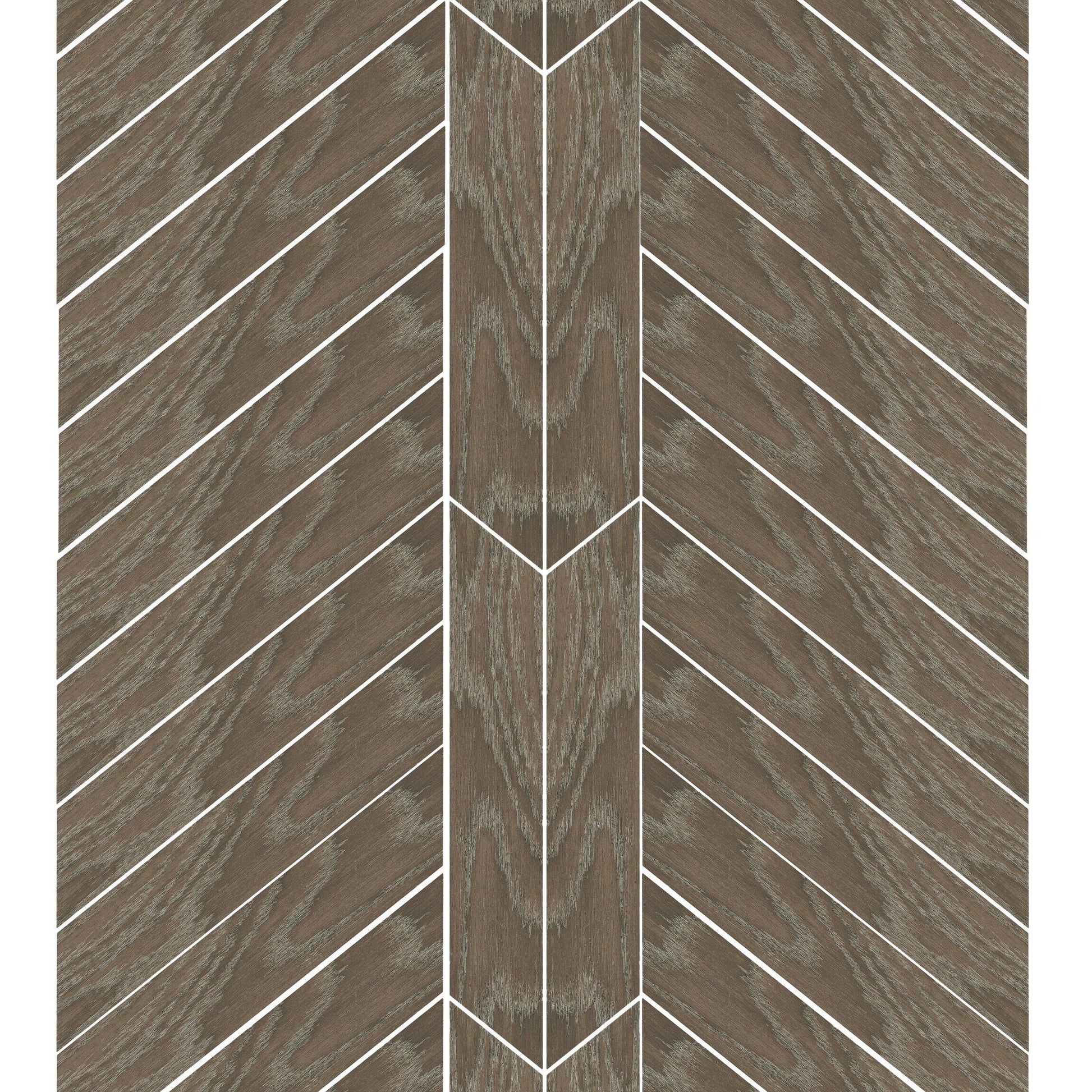 Ancona Chevron Chocolate Wood Effect Tile