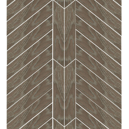 Ancona Chevron Chocolate Wood Effect Tile