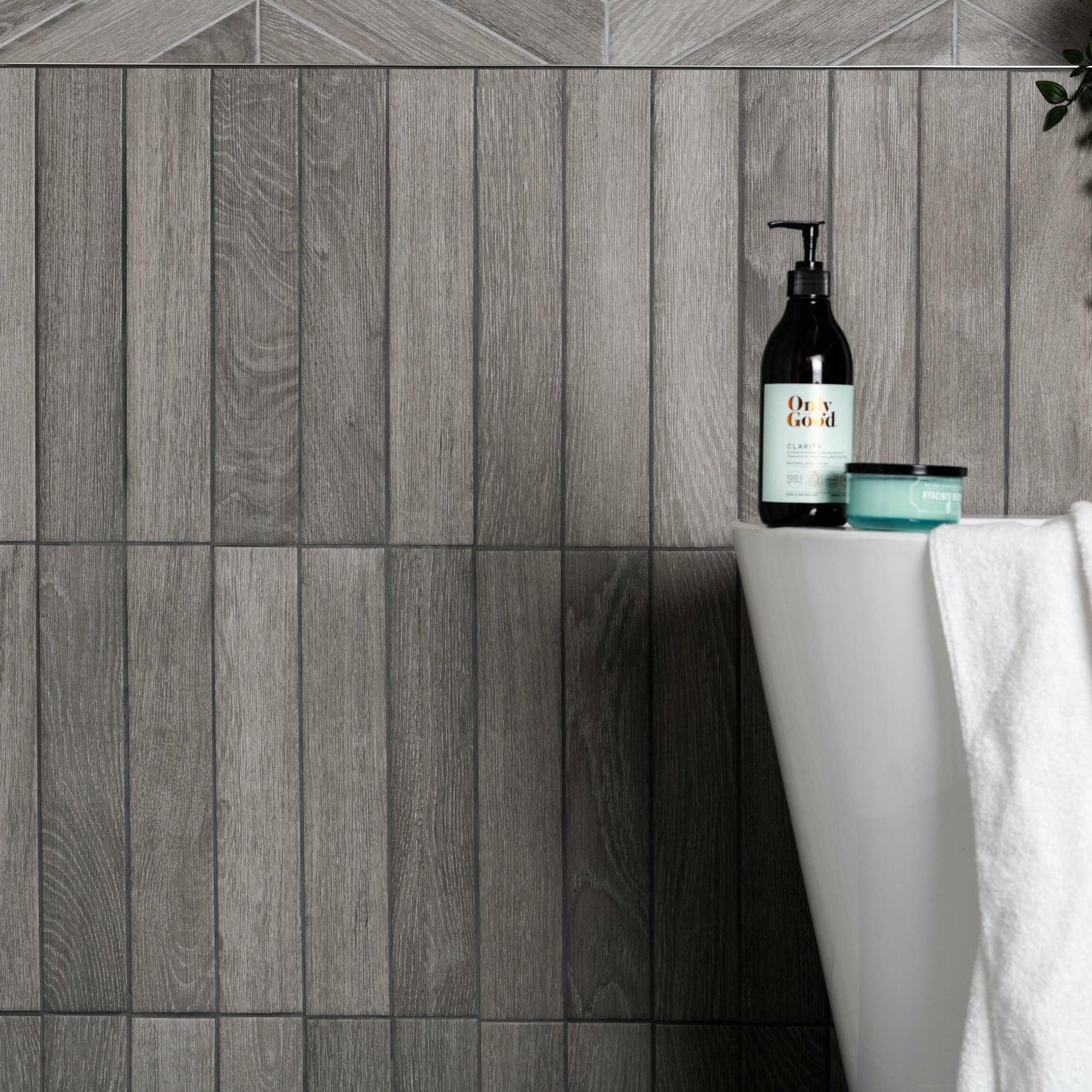 Ancona Grey Wood Effect Tile