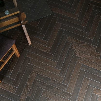 Ancona Chocolate Wood Effect Tile