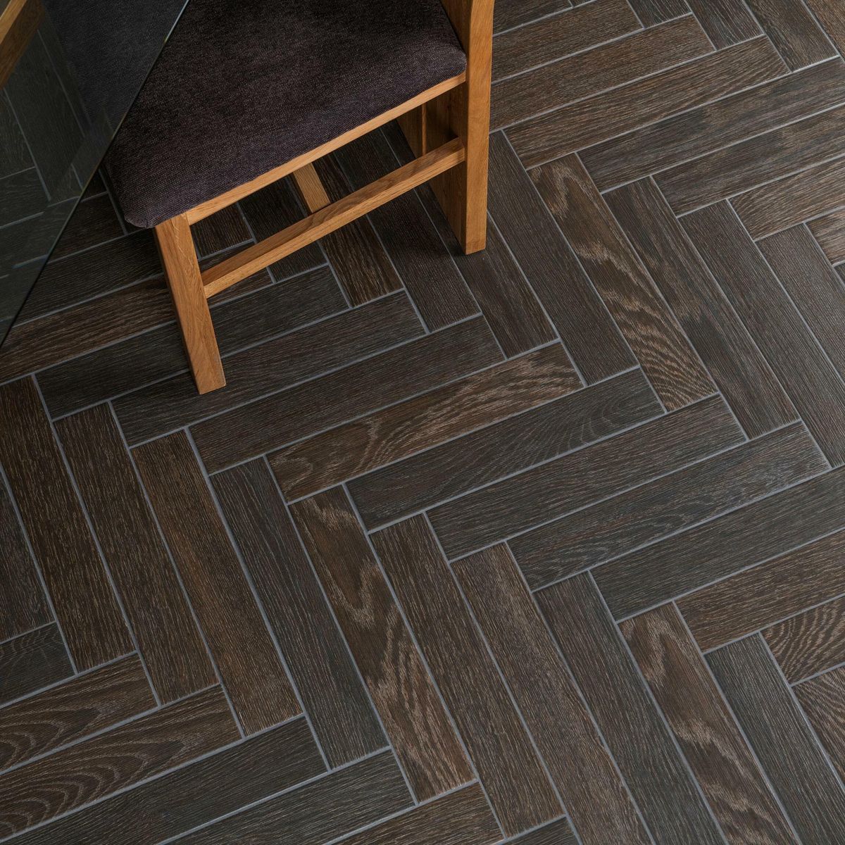 Sample - Ancona Chocolate Wood Effect Tile