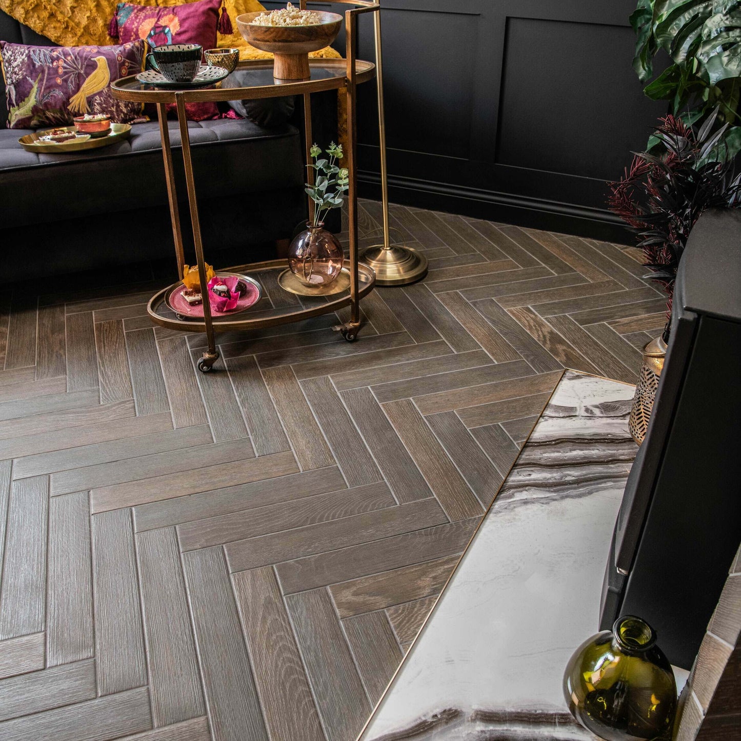 Ancona Chocolate Wood Effect Tile