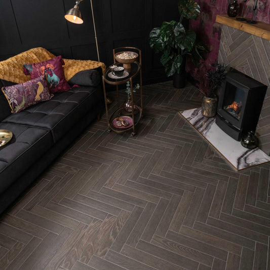 Ancona Chocolate Wood Effect Tile