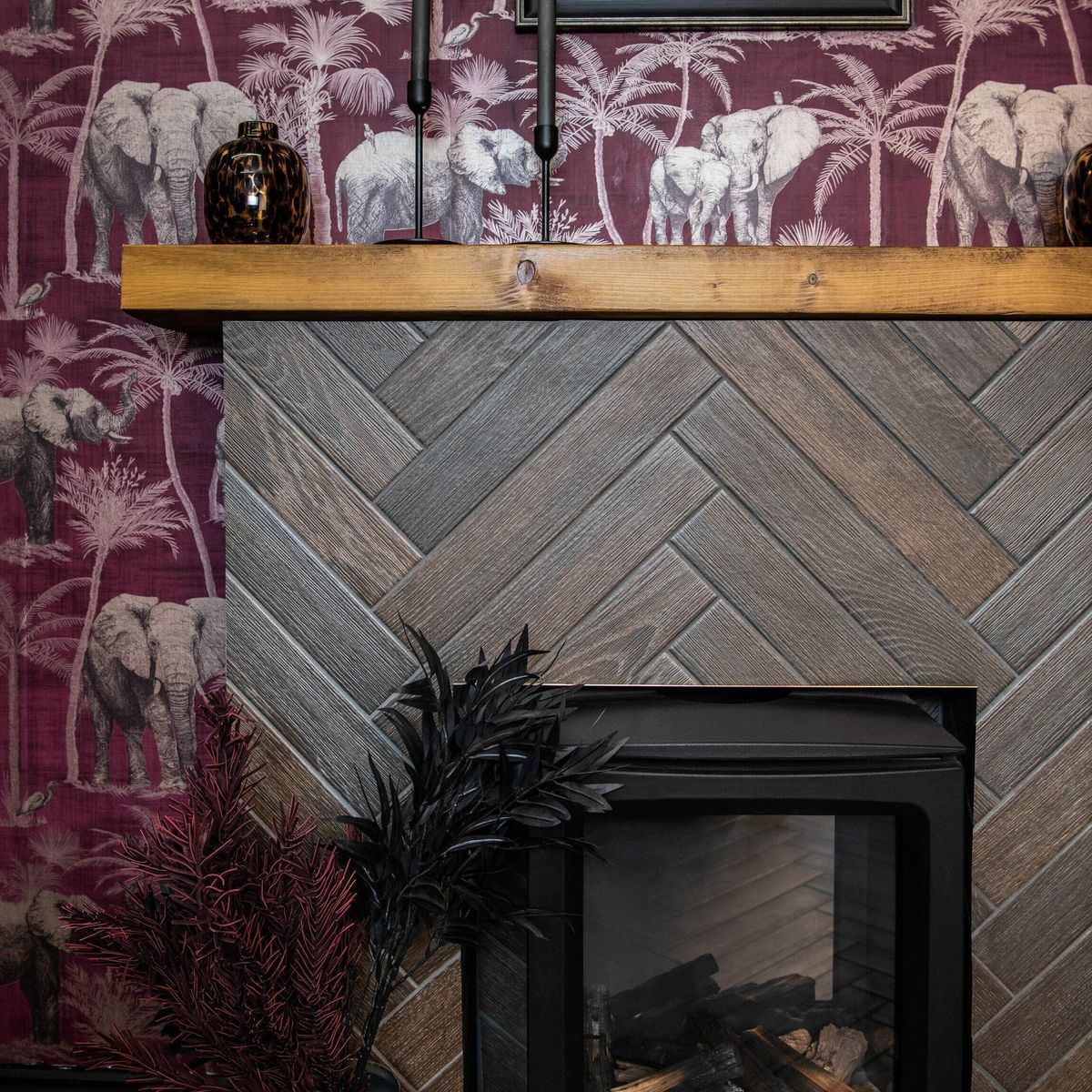 Sample - Ancona Chocolate Wood Effect Tile