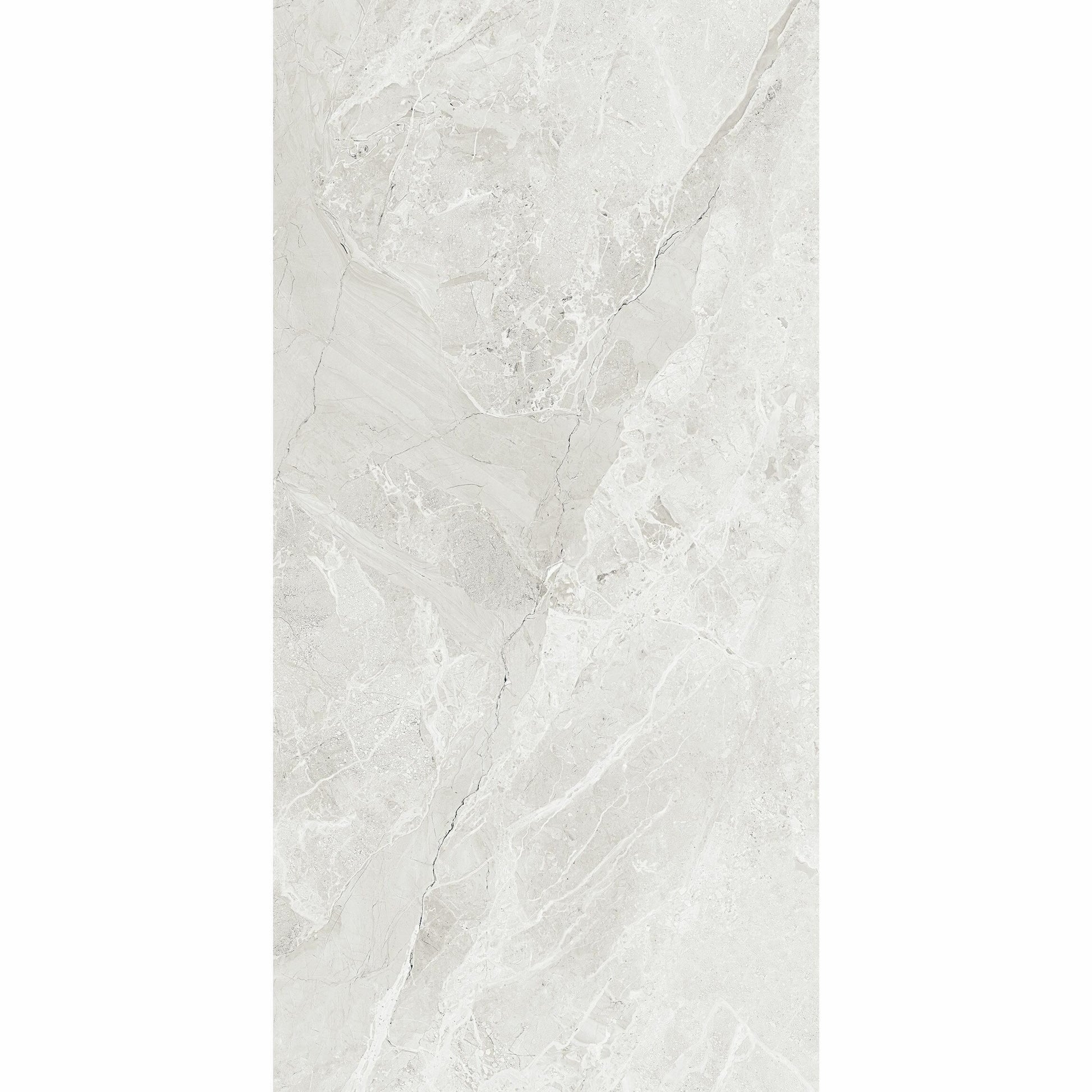 Makrana Breccia Blanco Polished Marble Effect Tile 300x600