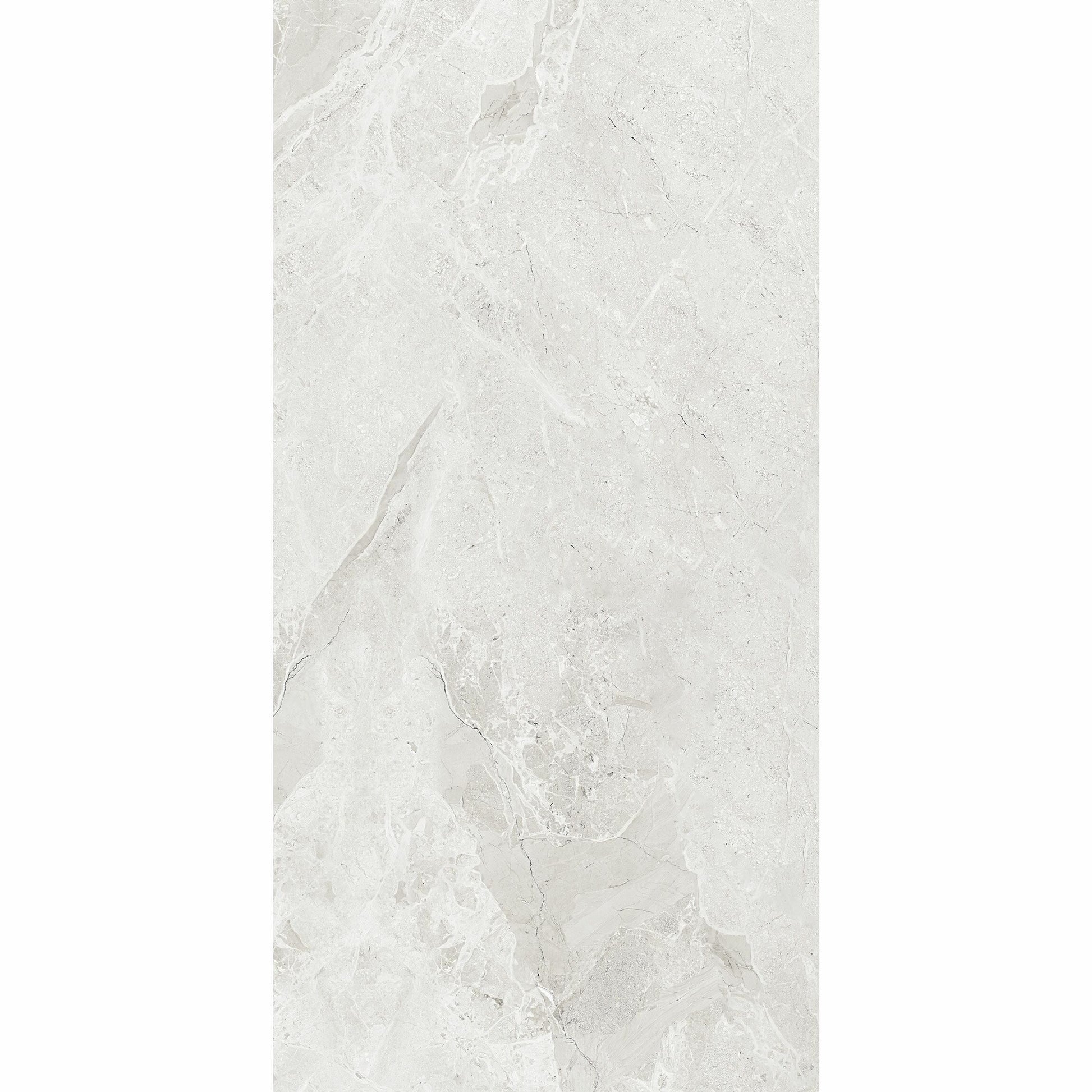 Makrana Breccia Blanco Polished Marble Effect Tile 600x1200