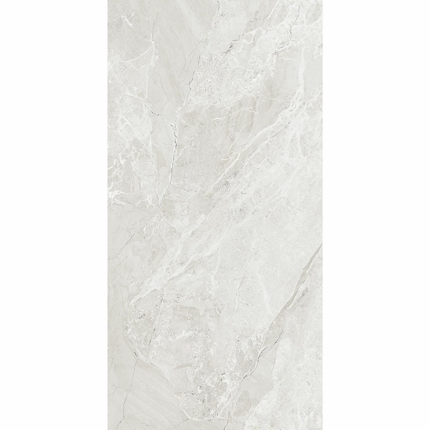 Makrana Breccia Blanco Polished Marble Effect Tile 600x1200