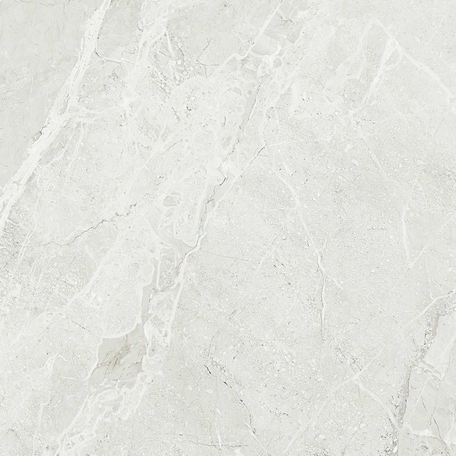 Makrana Breccia Blanco Polished Marble Effect Tile 600x600