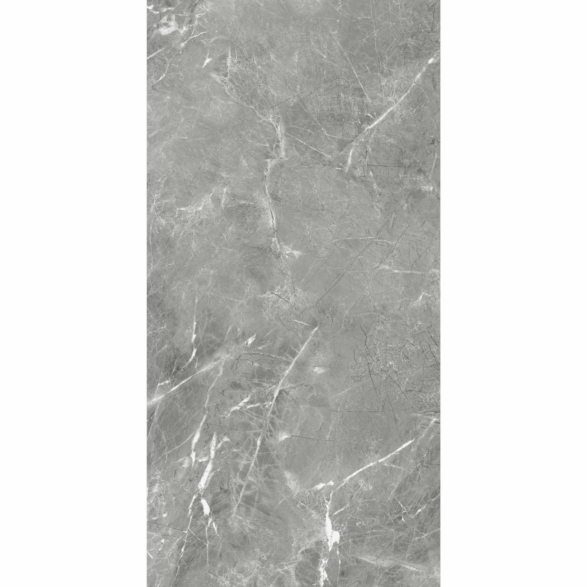 Makrana Breccia Grey Polished Marble Effect Tile 600x1200