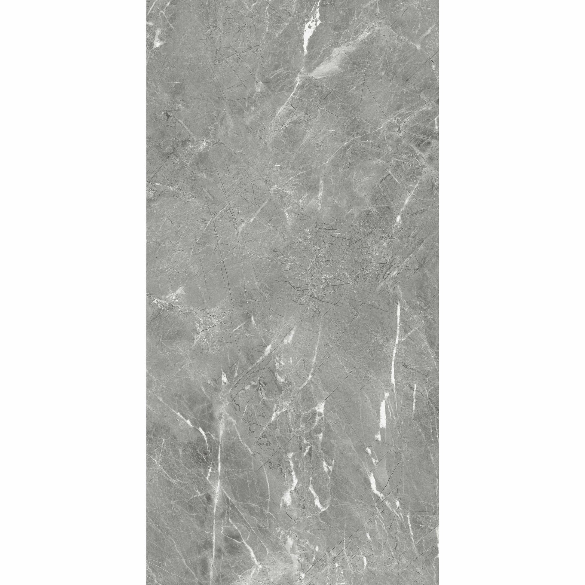 Makrana Breccia Grey Polished Marble Effect Tile 600x1200