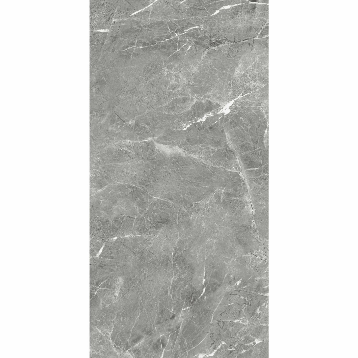 Makrana Breccia Grey Polished Marble Effect Tile 600x1200