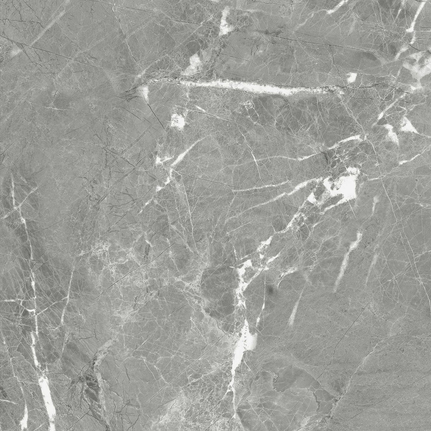 Makrana Breccia Grey Polished Marble Effect Tile 600x600