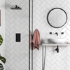 Sample - Fulham White Bevelled Metro Tiles
