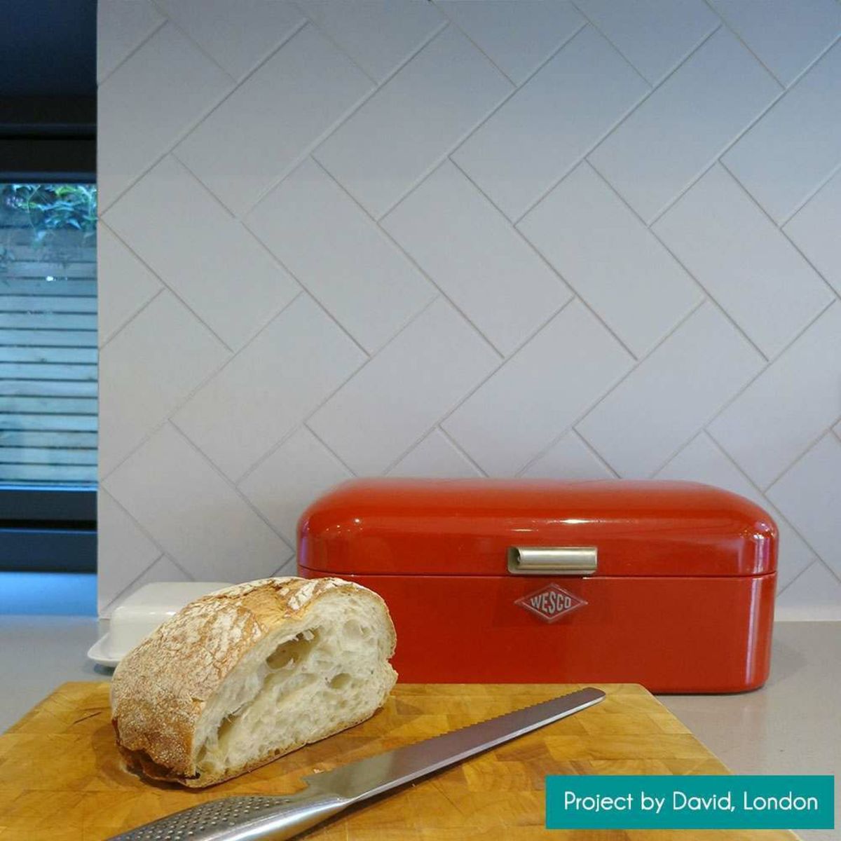 Sample - Liso White Flat Matt Metro Tiles 200x100