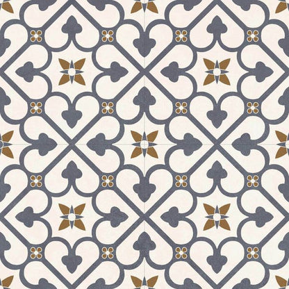 Bello Brighton Matt Blue Patterned Floor Tiles 45x45