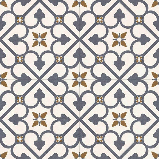 Bello Brighton Matt Blue Patterned Floor Tiles 45x45