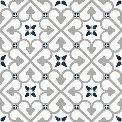Bello Brighton Matt Grey Patterned Floor Tiles 45x45