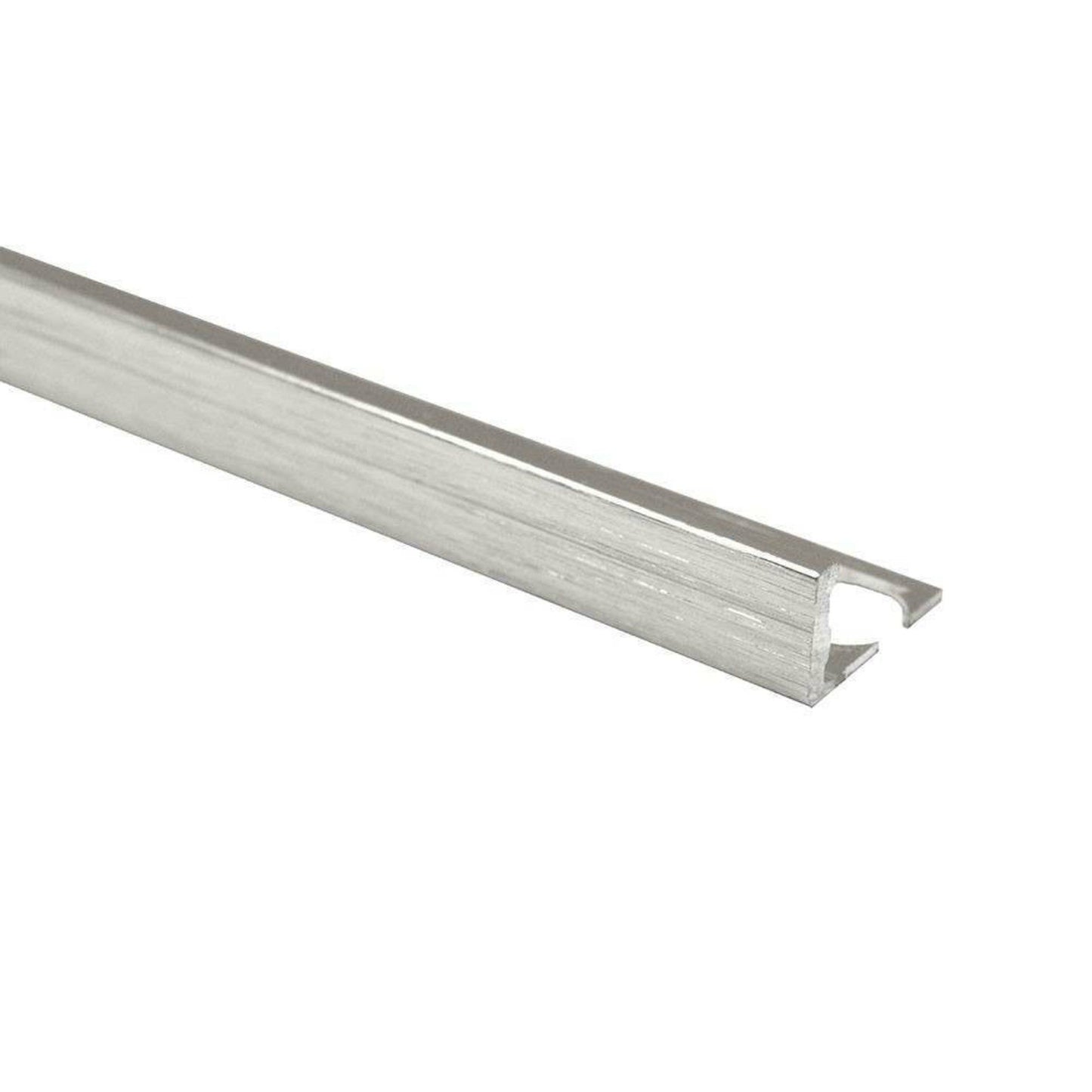 Aluminium Straight Edge Trim 12mm Brushed Effect