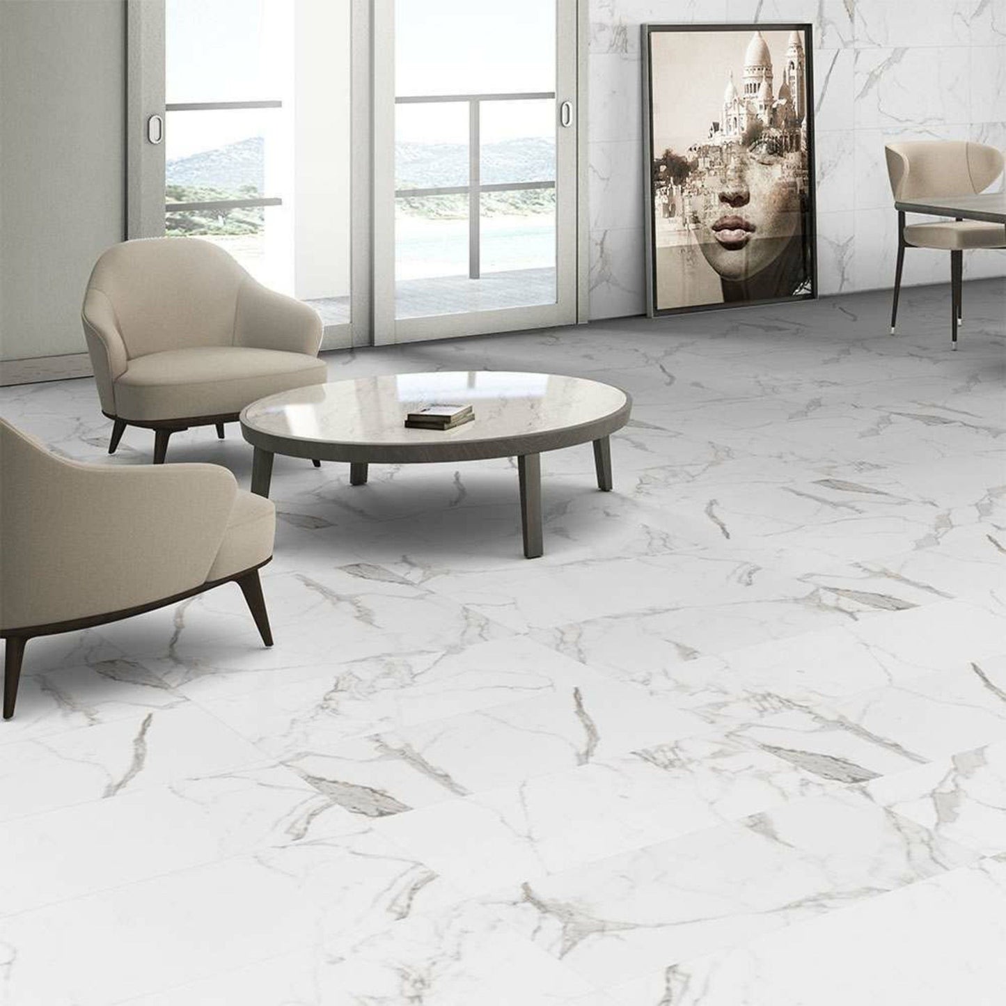 Palatina 60.5x60.5 Matt Marble Effect Tile