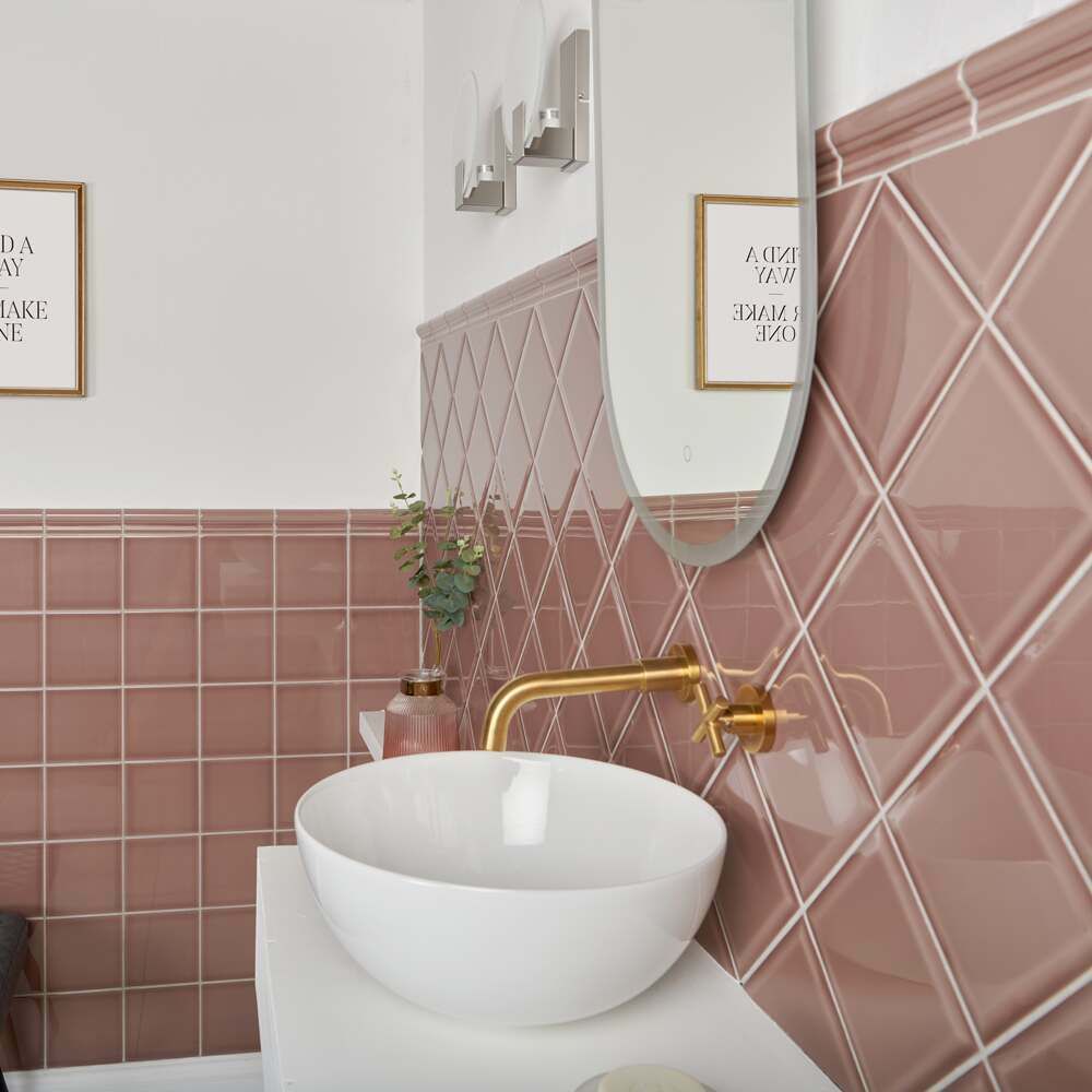 Modern Heritage Powder Room Bevelled Tiles