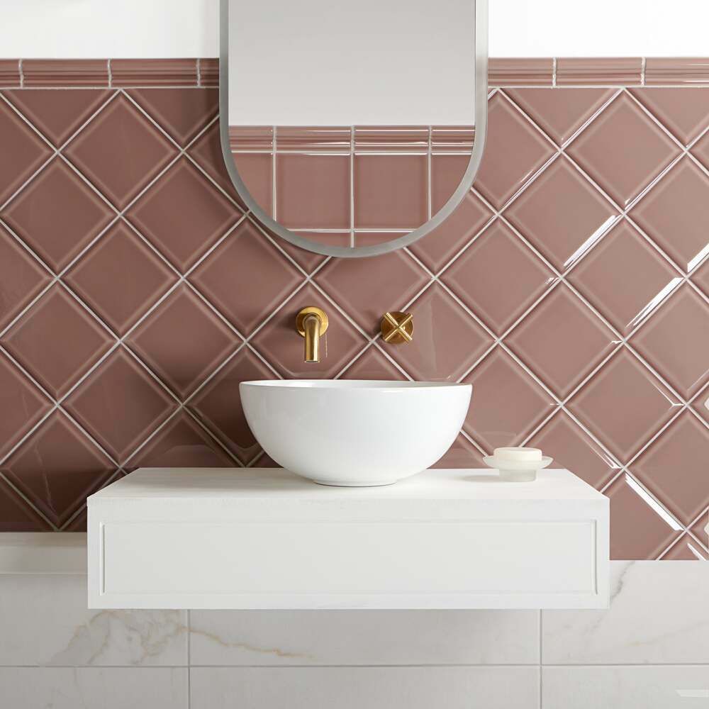 Modern Heritage Powder Room Bevelled Tiles