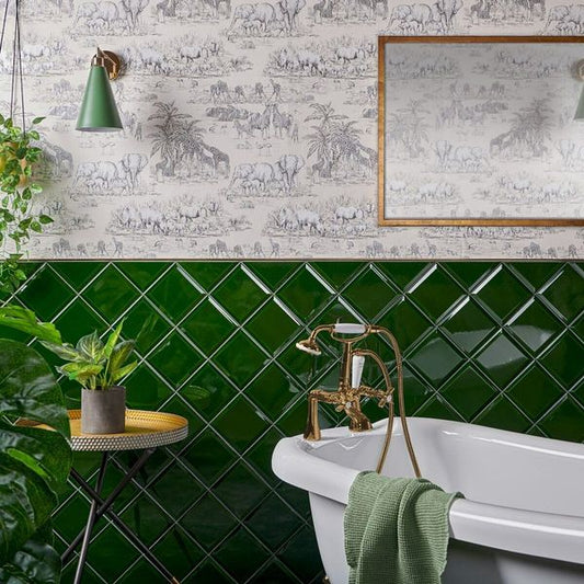 Sample - Modern Heritage Victorian Green Bevelled Tiles