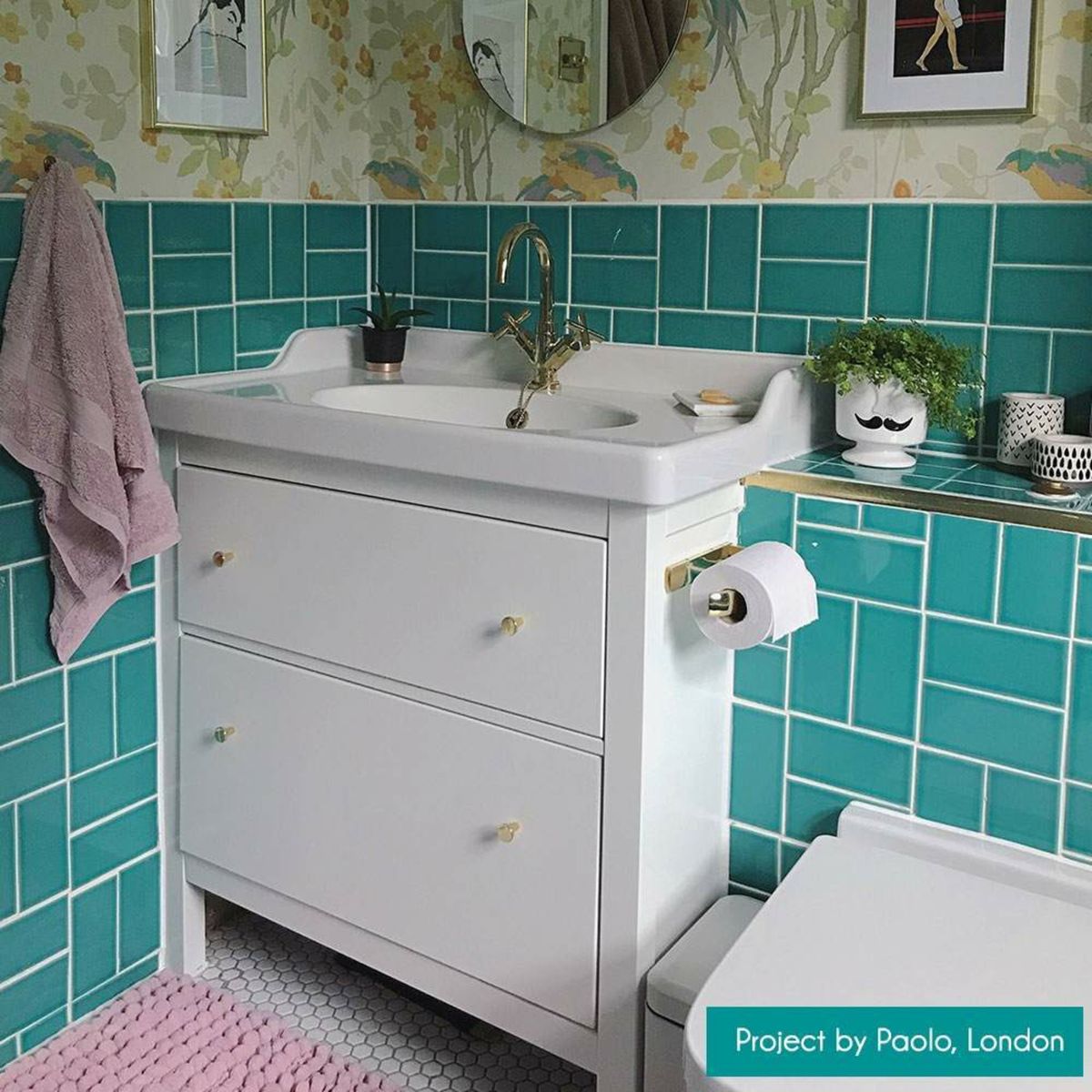 Sample - Liso Craquele Verde Azulado Green Metro Tiles 75x150