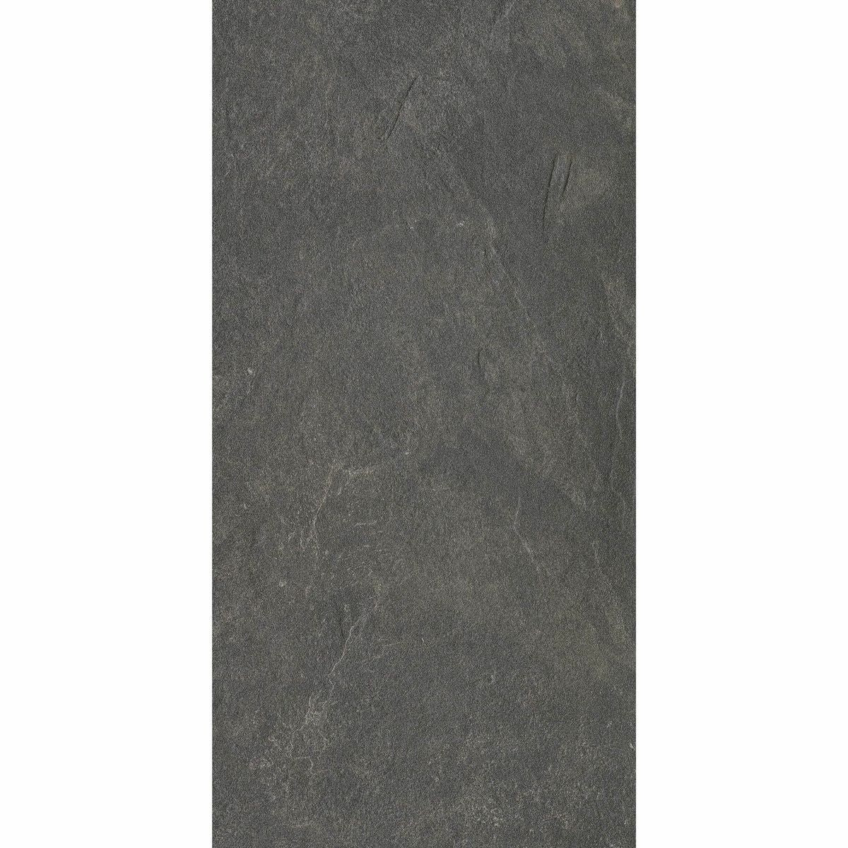Sample - Carmo Stone Black Matt Tiles 600x300