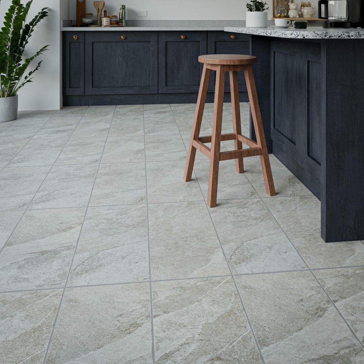 Sample - Carmo Stone Grey Matt Tiles 600x300