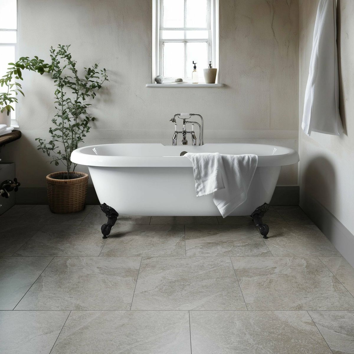Sample - Carmo Stone Grey Matt Tiles 600x600