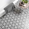 Sample - Carnaby Hexagon Decor Black Tile