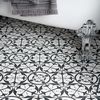 Sample - Carnaby Hexagon Decor Black Tile