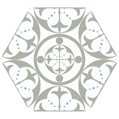 Carnaby Hexagon Decor Grey Tile
