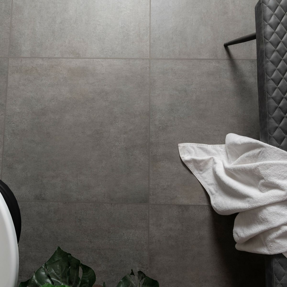 Sample - Clay Stone Effect Dark Stone Effect Grey Floor Tiles