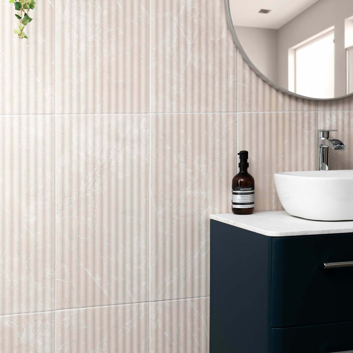 Sample - Imperial Warm White Matt marble Effect Decor Wall Tile 600x300