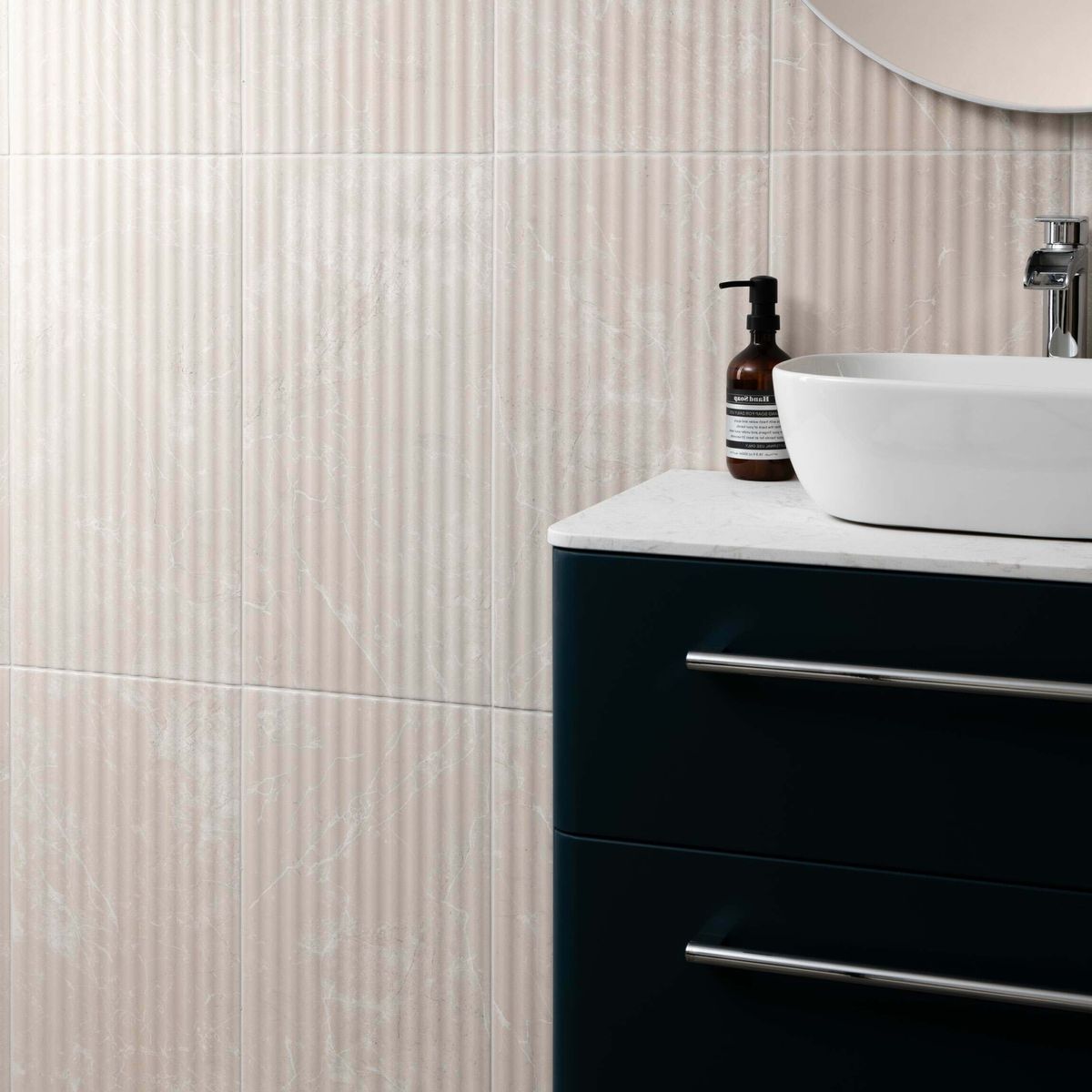 Sample - Imperial Warm White Matt marble Effect Decor Wall Tile 600x300