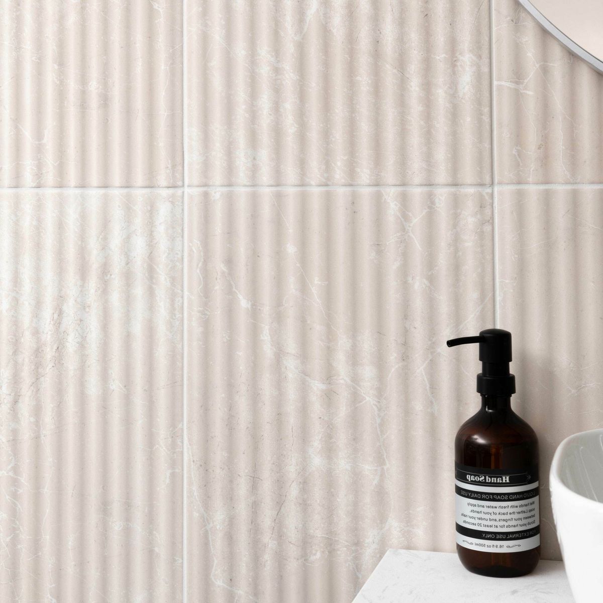 Sample - Imperial Warm White Matt marble Effect Decor Wall Tile 600x300