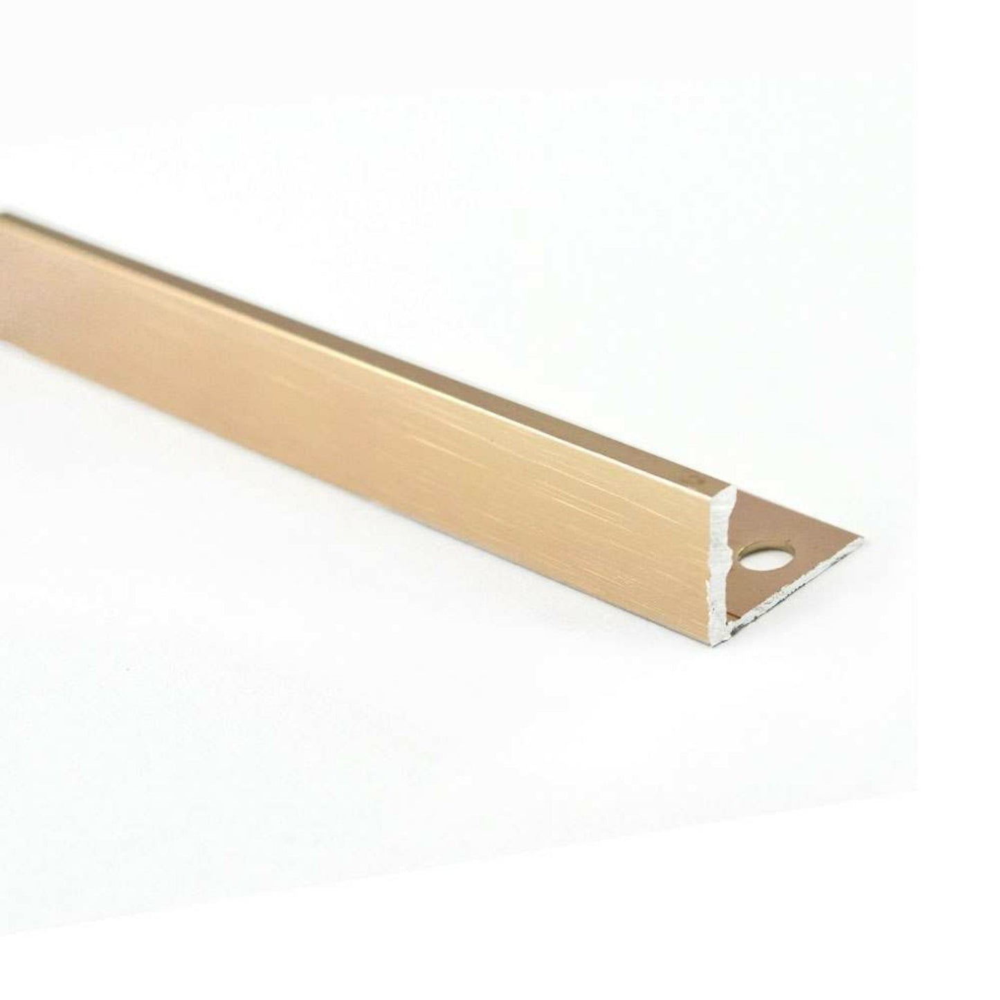 Aluminium Straight Edge Trim 10mm Brushed Copper