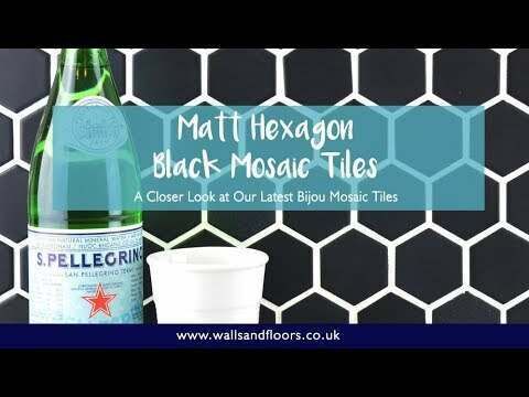 Pixel Black Hexagon 50x50 Matt