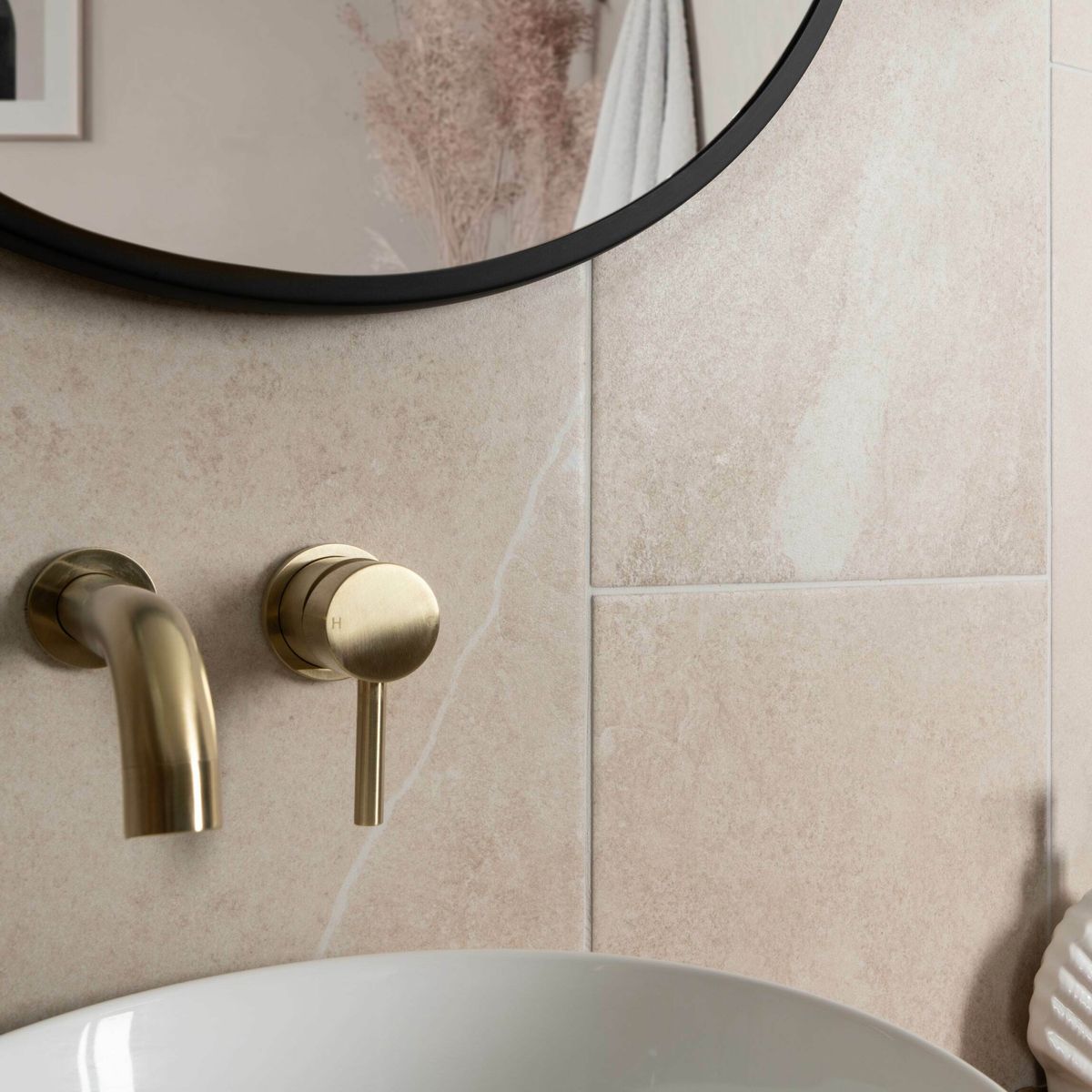 Sample - Stoneart Matt Beige Stone Effect Wall and Floor Tiles