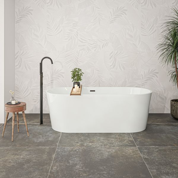 Forall White Matt Patterned Wall Tiles
