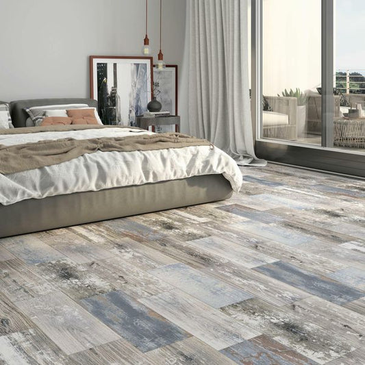Sample Fresno Gris Wood Effect Wall and Floor tiles 570x190