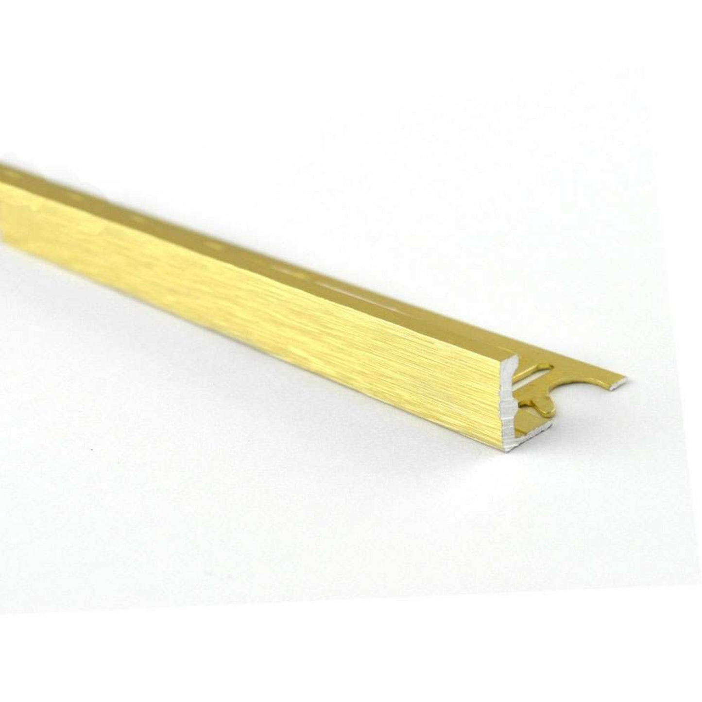 Aluminium Straight Edge Trim 10mm Brushed Brass