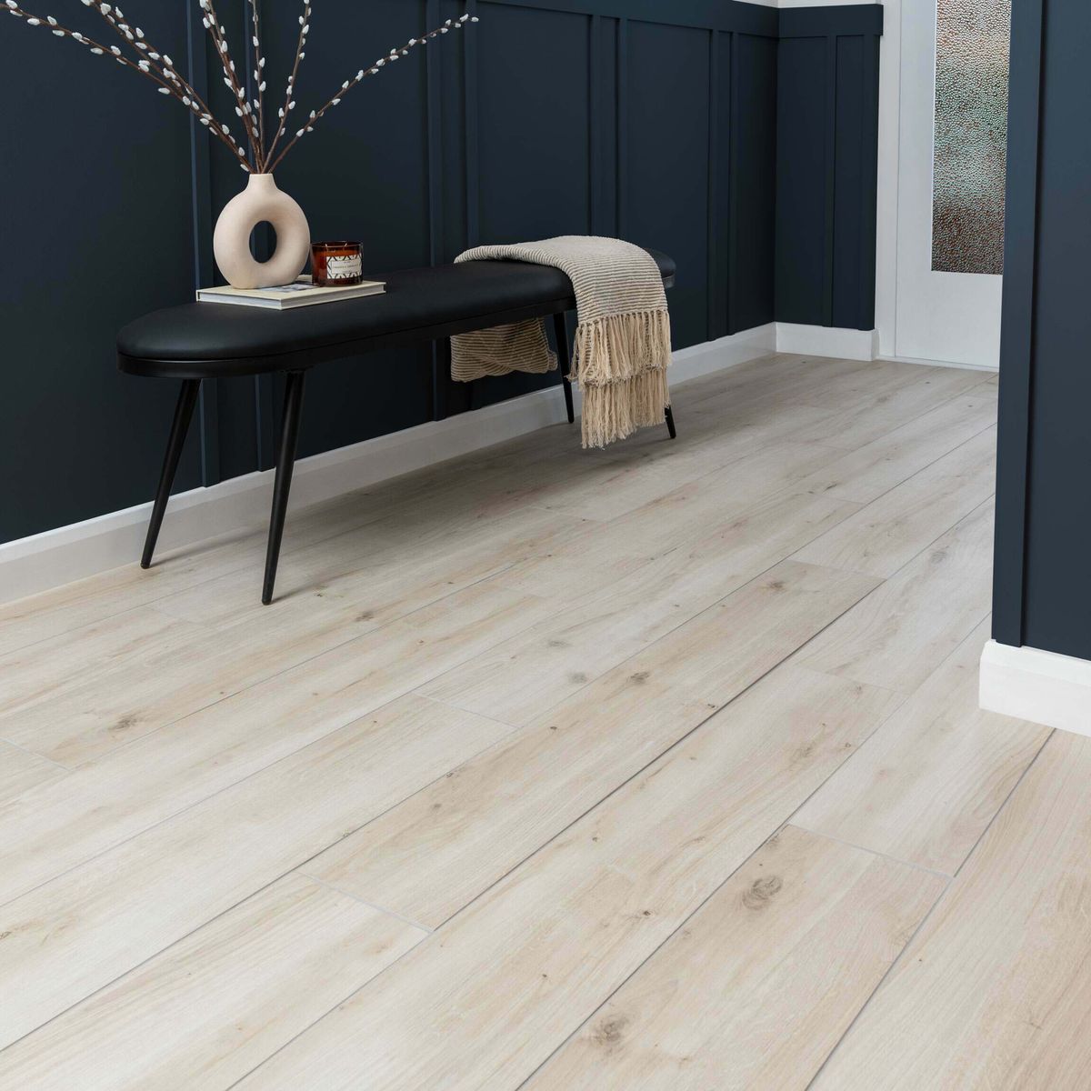 Sample - Grand Wood Natural Cream Wood Effect Tiles 198x1198