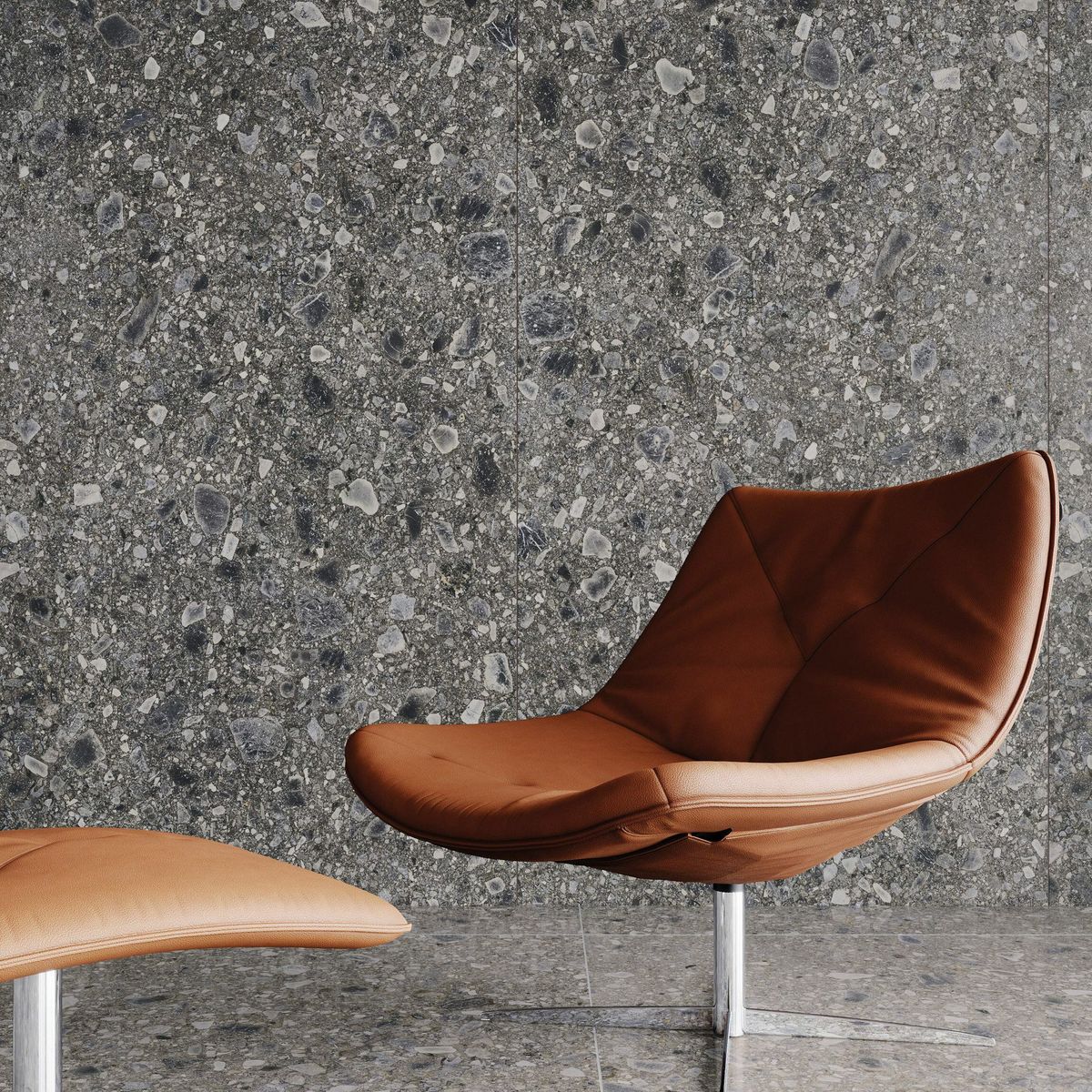 Sample - Ceppo Nuovo Grey Terrazzo Effect Wall and Floor Tiles 1197x597