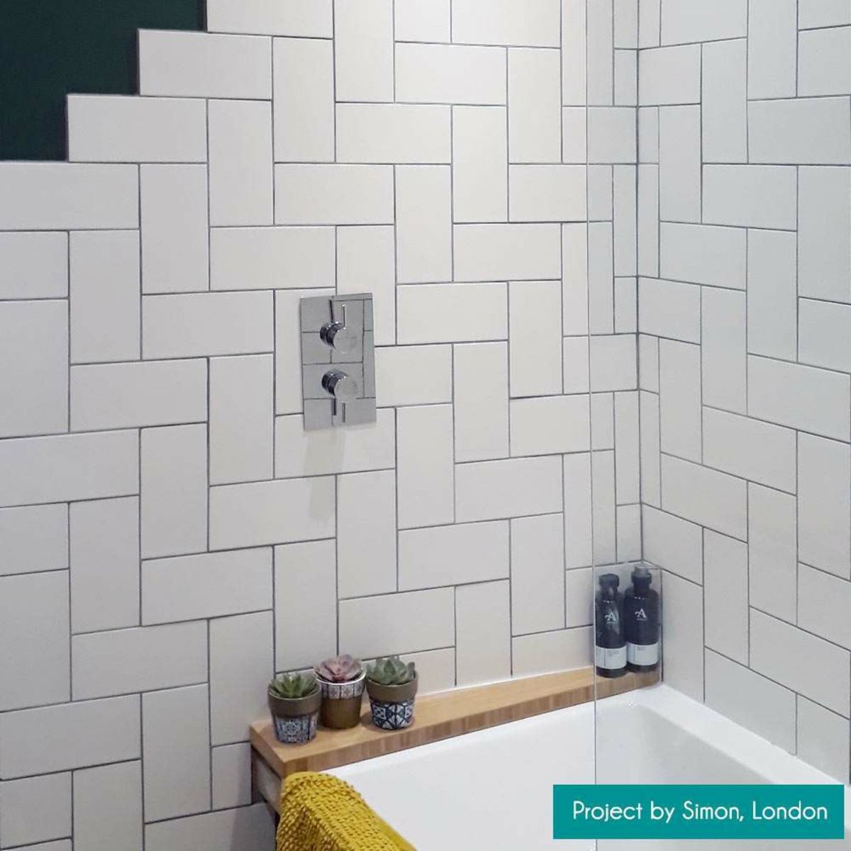 Sample - Liso White Flat Matt Metro Tiles 200x100