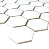 Sample - Pixel White Hexagon Gloss 50x50